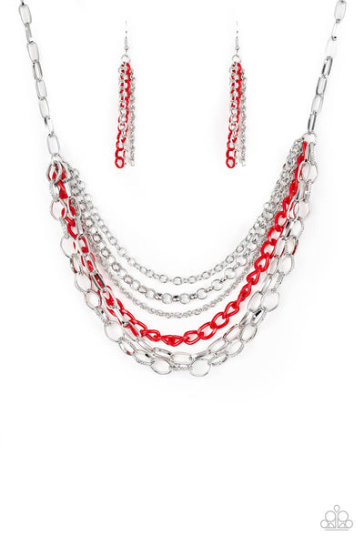 Color Bomb - Red Necklace Paparazzi