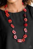 Waikiki Winds - Red Necklace Paparazzi