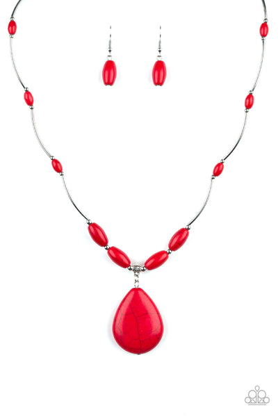 Explore The Elements - Red Necklace Paparazzi