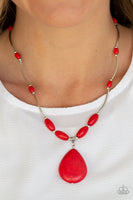 Explore The Elements - Red Necklace Paparazzi