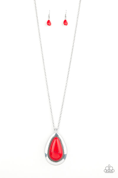 BADLAND To The Bone - Red Necklace Paparazzi