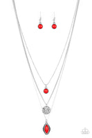 Tide Drifter - Red Necklace Paparazzi