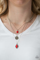 Tide Drifter - Red Necklace Paparazzi