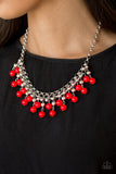 Friday Night Fringe - Red Necklace Paparazzi