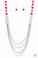 Vividly Vivid - Red Necklace Paparazzi