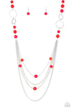 Bubbly Bright - Red Necklace Paparazzi