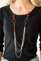 Bubbly Bright - Red Necklace Paparazzi