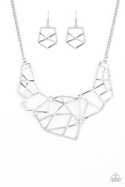 World Shattering - Silver Necklace Paparazzi