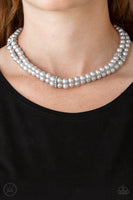 Put On Your Party Dress - Silver Pearl Necklace