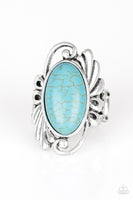 Sedona Sunset - Blue Turquoise Ring Paparazzi