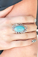 Sedona Sunset - Blue Turquoise Ring Paparazzi