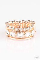 Backstage Sparkle - Rose Gold Ring Paparazzi