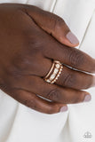 Backstage Sparkle - Rose Gold Ring Paparazzi