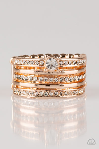 The Dealmaker- Rose Gold Ring Paparazzi
