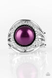 Pampered In Pearls - Purple Ring Paparazzi