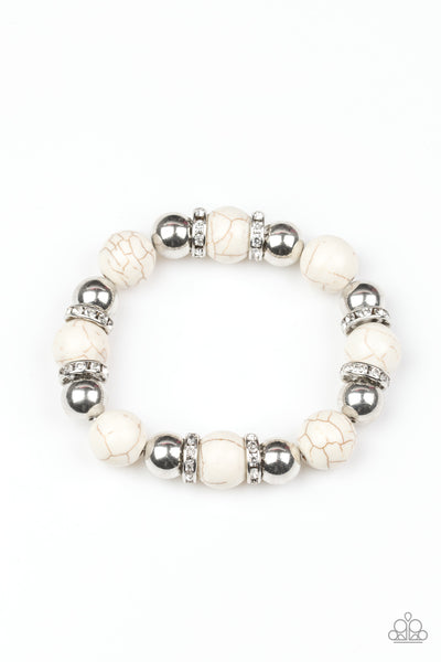 Ruling Class Radiance - White Bracelet Paparazzi