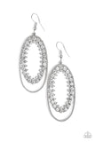 Marry Into Money - White Earrings Paparazzi