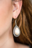 Sahara Serenity - White Earrings Paparazzi