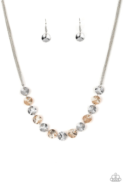 Simple Sheen - Silver & Gold Necklace Paparazzi