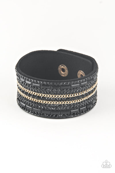 Rebel Radiance - Black Wrap Bracelet Paparazzi