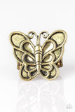 Sky High Butterfly - Brass Ring Paparazzi