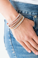 Fashion Fiend - Orange Wrap Bracelet Paparazzi