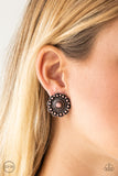 Foxy Flower Gardens - Copper Clip-On Earrings Paparazzi