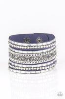 Rhinestone Rumble - Blue Urban Bracelet Paparazzi