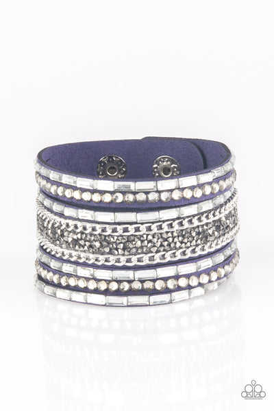 Rhinestone Rumble - Blue Urban Bracelet Paparazzi