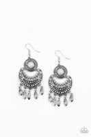 Mantra to Mantra - Silver Earring Paparazzi