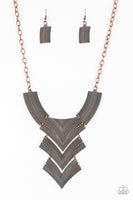 Fiercely Pharaoh - Copper Necklace Paparazzi