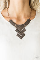 Fiercely Pharaoh - Copper Necklace Paparazzi