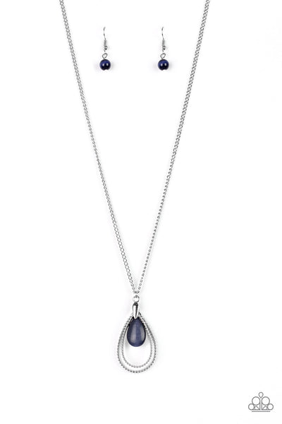 Teardrop Tranquility - Blue Necklace Paparazzi