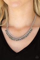 Glow and Grind - Silver Necklace Paparazzi