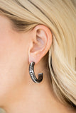 5th Avenue Fashionista - Black Hoop Earrings Paparazzi