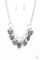 Very Valentine - Silver Heart Necklace Paparazzi