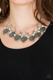 Very Valentine - Silver Heart Necklace Paparazzi