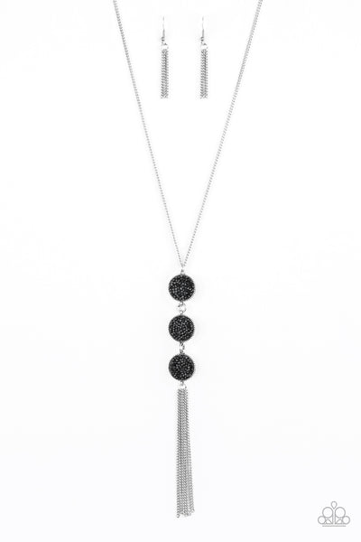 Triple Shimmer - Black Necklace Paparazzi