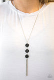 Triple Shimmer - Black Necklace Paparazzi