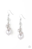 Timelessly Traditional - Silver Pearl Earrings Paparazzi