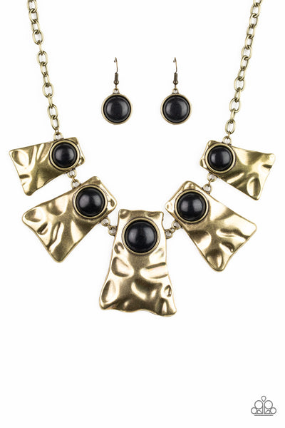 Cougar - Brass Necklace Paparazzi