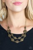 Make Yourself At HOMESTEAD - Brass Necklace Paparazzi