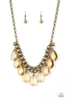 Fashionista Flair - Necklace Brass Paparazzi