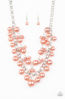 BALLROOM Service - Orange Necklace Paparazzi