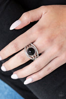 A Big Break - Black and Rhinestone Ring Paparazzi