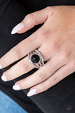 A Big Break - Black and Rhinestone Ring Paparazzi