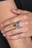 Crowned Victor - Green Ring Paparazzi