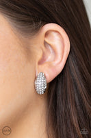 Revenue Avenue - White Clip-On Earrings Paparazzi
