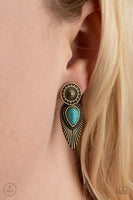 Fly Into the Sun - Brass Earrings Paparazzi