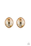 Movie Star Sparkle - Gold Post Earrings Paparazzi